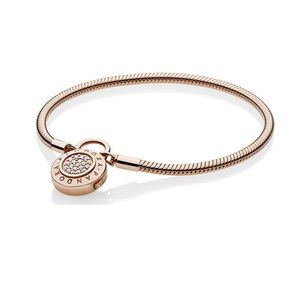 Pandora Rose Gold Signature Padlock Bracelet